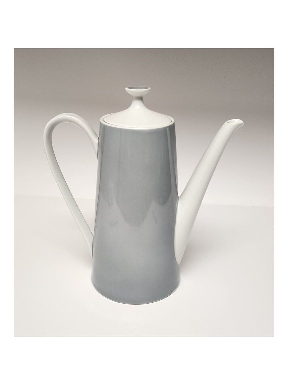 Fairwood Schonwald Germany Vintage GRAY & White Tea Coffee Pot/ Lid